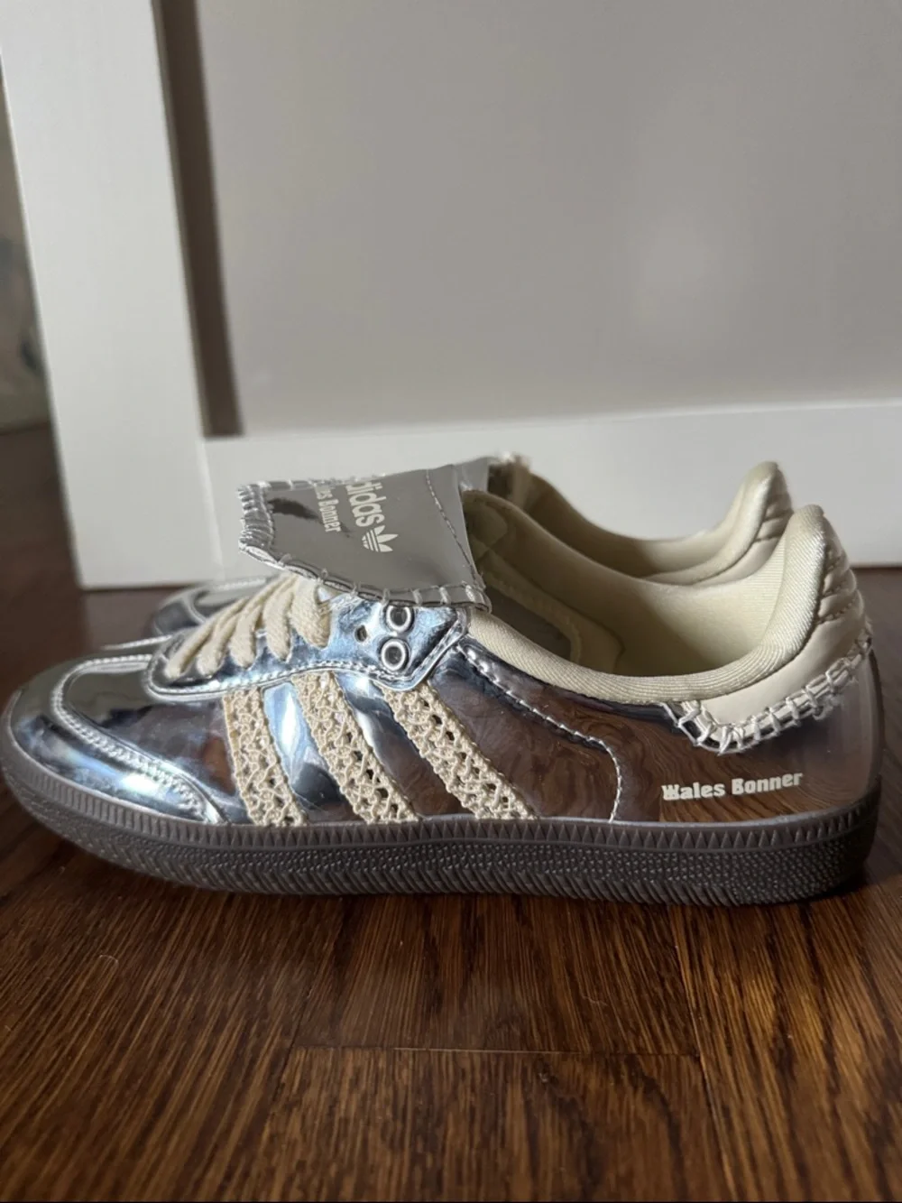 adidas x Wales Bonner women’s Silver Metallic Sneakers - Picture 2 of 5
